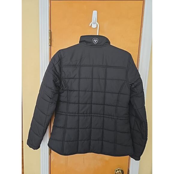 Ariat Crius Black Insulated Wind Water Resistant Jacket Womens Logo Size Medium - Picture 8 of 9